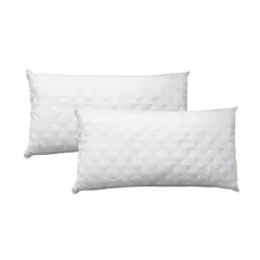 JUST HOME COLLECTION - Set de 2 Almohada 50x70 cm + Protector de 2 Und Poliéster Altifluidos