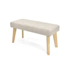 HOGAR VENECIA - Butaco Liverpool 47x100x40 Tela Poliéster Beige