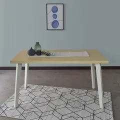 HOGAR VENECIA - Mesa Liverpool 6 Puestos 76x138x80 Oasis Blanco
