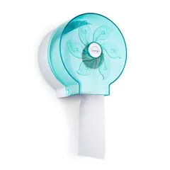 ENERGY PLUS - Dispensador De Papel Higiénico Plástico Azul/Blanco Diametro De 17 Cm