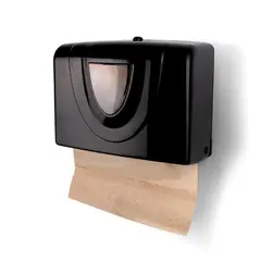 ENERGY PLUS - Dispensador De Toallas De Papel En Z Plástico Negro De 19X26 Cm