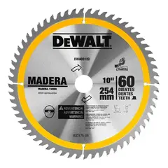 DEWALT - Disco para Sierra Circular para Madera 10Pulg x 60D