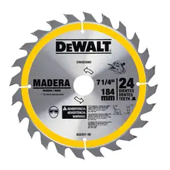 DEWALT - Disco para Sierra Circular para Madera 7-1/4Pulg x 24D
