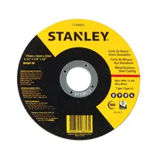 STANLEY - Disco C/Metal Acero Inoxidable 4-1/2 x 1/16 x 7/8Pulg