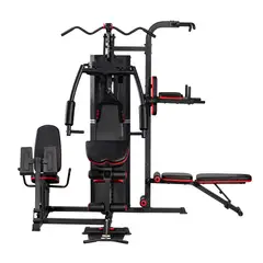 GYM FACTORY FITNESS - Máquina Multifuerza De 1 Torre De 150 Libras Con Prensa Simultaneo 3 Personas Gimnasio
