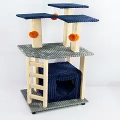 GENERICO - Gimnasio Para Gatos Escalera 50X60X113Cm Mediano Gris