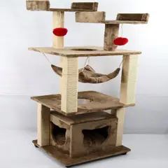 GENERICO - Gimnasio Para Gatos 50x50x152cm Mediano Beige