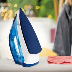 TEFAL - Plancha De Ropa a Vapor T-Fal Easy Steam, Suela Antiadherente, 1200 Watts, Azul