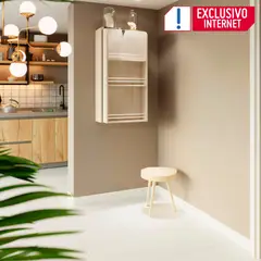 PRACTIMAC - Mesa Auxiliar Multifuncional Eli 101/192.3x52.4x31.4/121.2cm Ceniza-Blanco