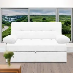 MAGIC CLASS - Sofá Cama Moscú Microfibra Blanco