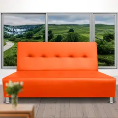 MAGIC CLASS - Sofá Cama Apolo Cuero Sintético Naranja