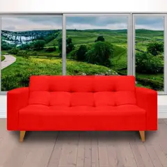 MAGIC CLASS - Sofá Cama Modern Family Microfibra Rojo