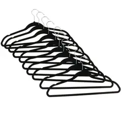 undefined - Setx10 Colgadores Terciopelo Negro