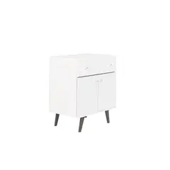 MUEBLES FIOTTI - Biffet 2 Puertas 2 Compartimiento Aneto Blanco/Negra