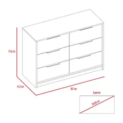 JUST HOME COLLECTION - Comoda 4 Cajones Kaia Duna 77.6x107x41.3cm