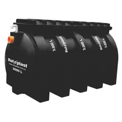 ROTOPLAST - Tanque Cilíndrico Horizontal De 2.000L Negro