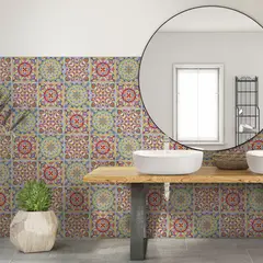 CORONA - Piso Pared Mándala Jazmin Multicolor 19.8x19.8 cm