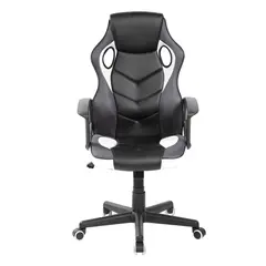 AKIVOY - Silla Gamer Rocker Reclina Brazos Ajustable Negro/blanco