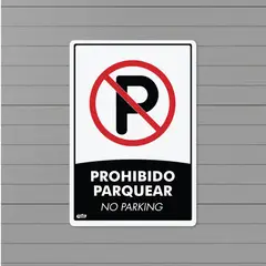 FIXSER - Señal Prohibido Parquear 22X15Cm Poliestireno
