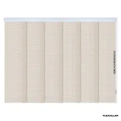 FLEXALUM - Panel Oriental Solar Damasco Crema A La Medida Ancho Entre 180.5-200 Cm Alto Entre 120.5-140 Cm