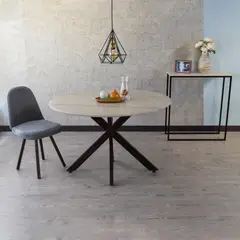 HOGAR VENECIA - Mesa Comedor 6 Puestos Luxor 76.5X120X120 Bali
