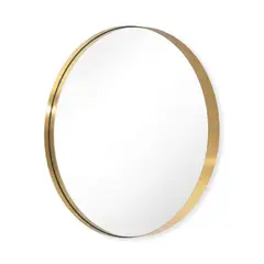 GENERICO - Espejo Circular Marco Metálico 80cm Dorado