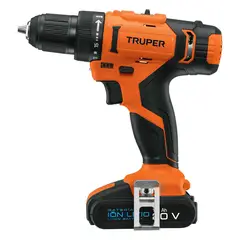 TRUPER - Taladro Inalámbrico 1/2 Pulgada Profesional 20 V y Torque 20 Nm