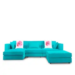 MAGIC CLASS - Sala Moderna Seattle Microfibra Azul