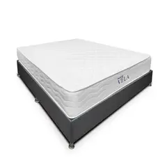 DREAMON - Base Cama + Colchón Vela Semidoble 120x190 + Alm