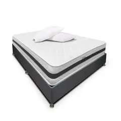 DREAMON - Base Cama + Colchón Pictor Doble 140x190 + Alm