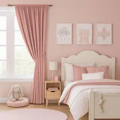 CASA BONITA - Cortina Lino Visillo Palo Rosa 140x220 cm