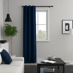 CASA BONITA - Cortina Lino Visillo 140x220 cm Azul Oscuro