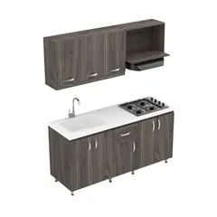 FIRPLAK - Kit Cocina 180X60 Bco-Mbl Sup/Inf Ambar Mali