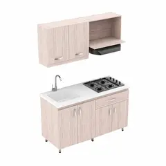 FIRPLAK - Kit Cocina 150X60 Bco-Mbl Sup/Inf Ambar Sikuani