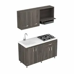 FIRPLAK - Kit Cocina 150X60 Bco-Mbl Sup/Inf Ambar Sikuani