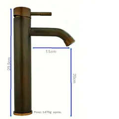 STYLOS EN BRONCE - Grifería Monocontrol Alt Bronce Antigo Consumo 8.3 l/min