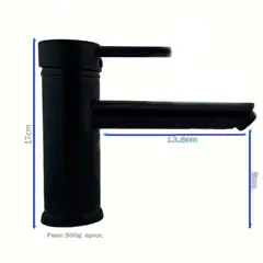 STYLOS EN BRONCE - Grifería Monocontrol Peq Negro Mate Consumo 8.3 l/min