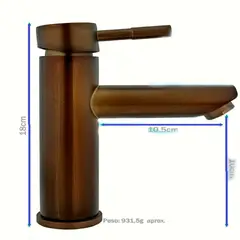 STYLOS EN BRONCE - Grifería Monocontrol Mediana Bronce Consumo 8.3 l/min