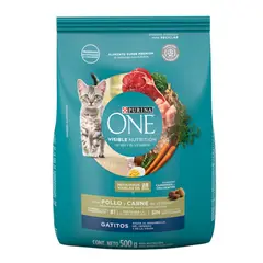 ONE - Alimento Seco Para Gatitos Pollo Y Carne 500g