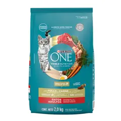 ONE - Alimento Seco Para Gato Pollo Y Carne 2kg