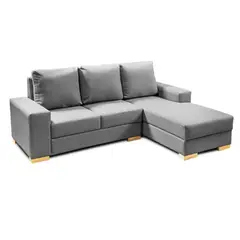 undefined - Sofá Esquinero Oslo Anti Rasguños 90x200x150 Gris