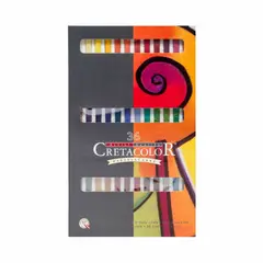 CRETACOLOR - Estuche Cartón Tiza Pastel Dura Caja X 36 Ud