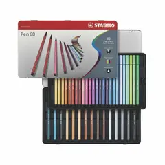 STABILO - Rotulador Pen 68 Estuche Metal 40 Und