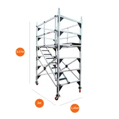UBERLINK - Andamio en Aluminio 4Mtrs Trabajo - 2Mtrs Plataforma