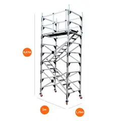 UBERLINK - Andamio en Aluminio 5.5Mtrs Trabajo - 3.5Mtrs Plataforma