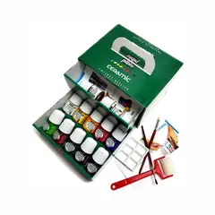 PEBEO - Kit deco Mate 5 Unid + 3 Pinceles + Esponja