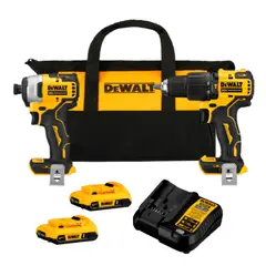 DEWALT - Combo Taladro Percutor 1/2-pulg + Atornillador de Impacto 1/4-pulg 20V Brushless