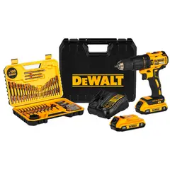 DEWALT - Taladro ½ Pulgada Percutor 20v Brushless + Set 100 Piezas