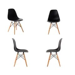 MOBLIHOUSE - Set x4 Silla Comedor Eames Negro