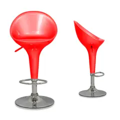 MOBLIHOUSE - Set x2 Silla Bar Sale Espaldar Rojo